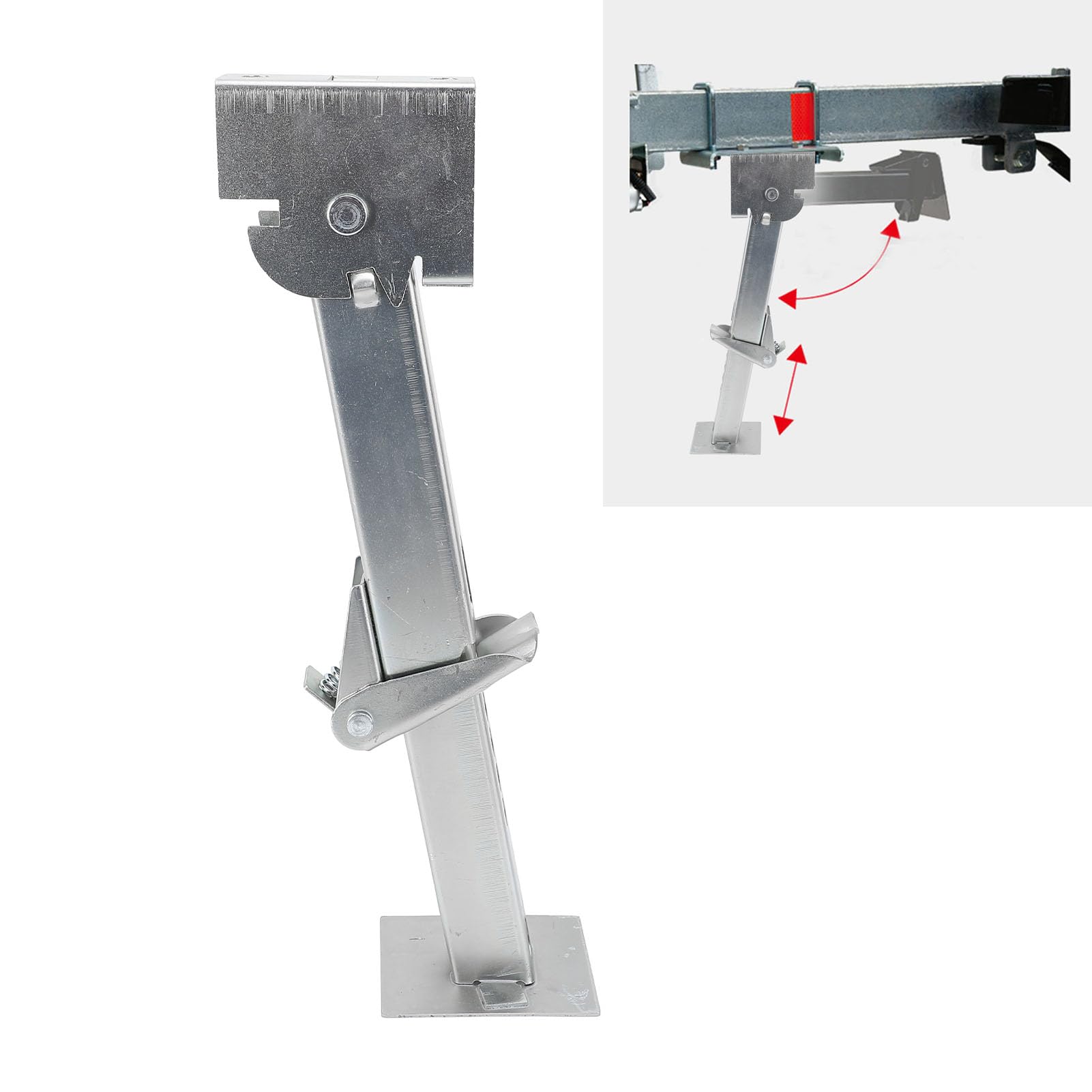 2 szt. Stabilizator z podporą 650 Funtów, Udźwig 1000 Funtów, Ocynkowany Teleskopowy Stabilizator Odchylany w dół Stojak do Przyczepy RV