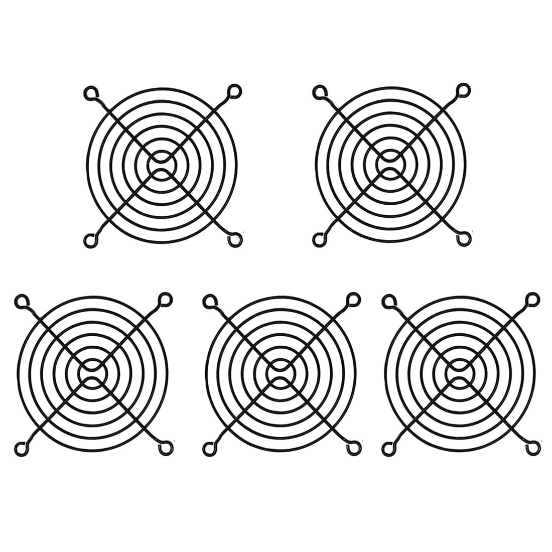 Griglia in Metallo, 5 Pezzi Griglia di Protezione per Ventola, Ventole da 120 x 120 mm Griglia Della Ventola di Raffreddamento, Protezione per Griglia in Metallo, Griglia Protettiva per Ventola