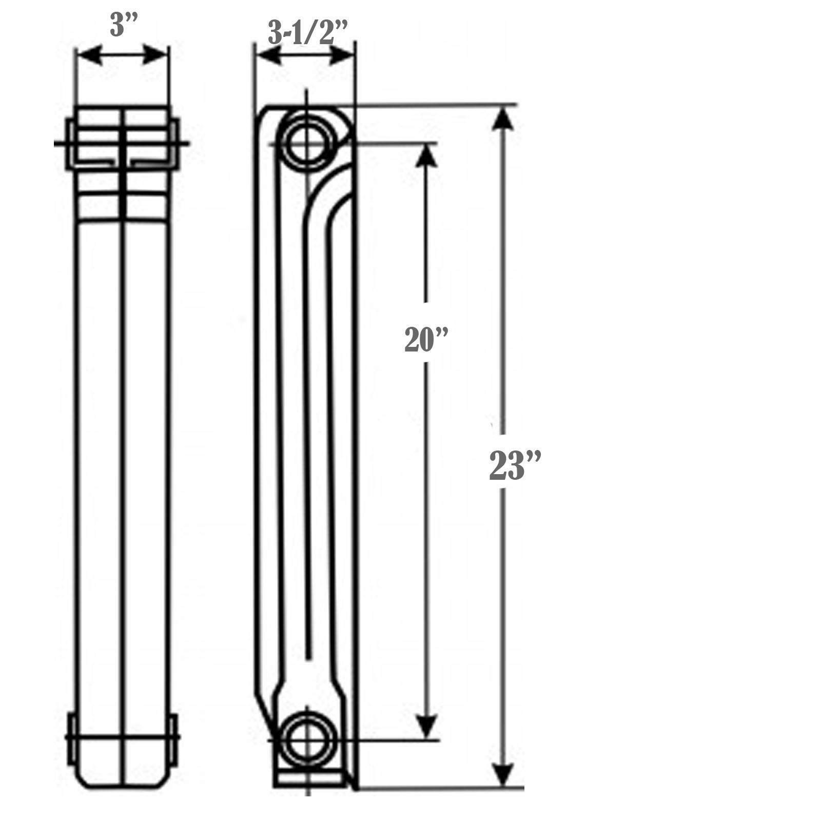 9TRADING 11000 BTU Bimetal Wall-Hung Aluminum Heating Radiator Heater 4  Hydro Greenhouse - Amazon.com