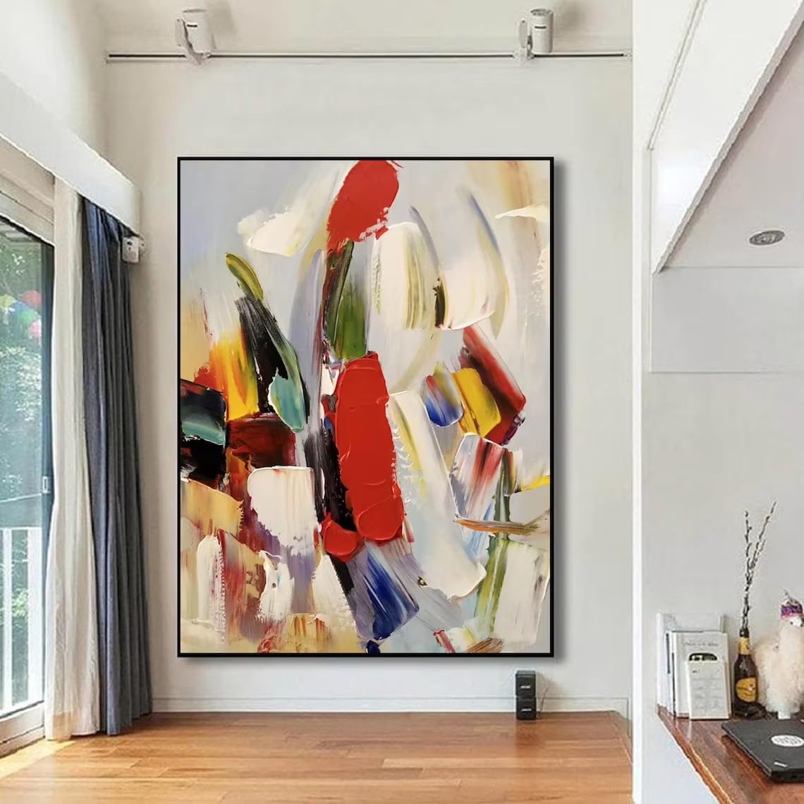 IHHGNB Colorful Textured Wall Art Prints Abstract Painting On Canvas Large Wall Decor for Living Room Bedroom Pictures(70x100cm(28x39in)/No frame)