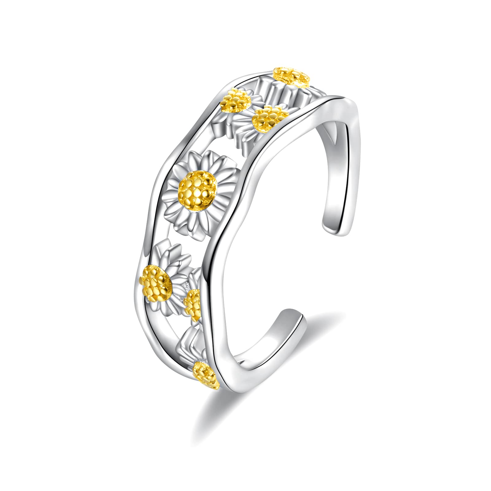 Sariel 925 Sterling Silver Toe Rings for Women Boho Adjustable Mid Finger Rings Summer Vacation Ocean Beach