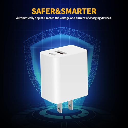 Miniatura 3 de Bloque de cargador USB C de 20 W, Watch Se Block, actualización 2023 de doble puerto de carga rápida, caja de cubo, adaptador de enchufe de ladrillo