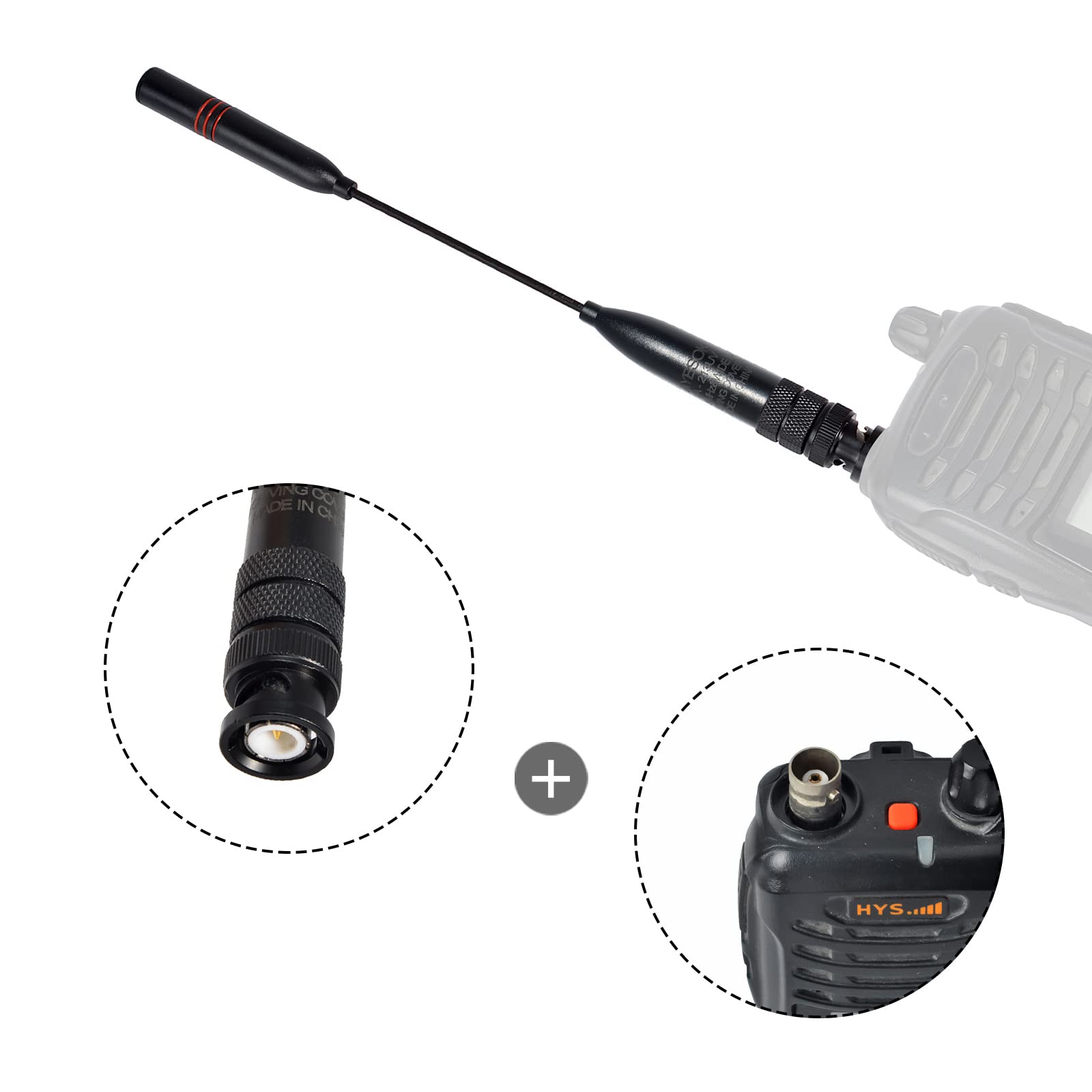 Amazon.com: UAYESOK VHF UHF BNC HT Antenna, 2m/70cm Walkie Talkie
