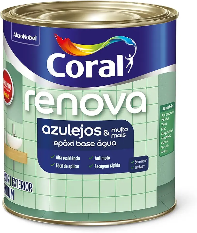 RENOVA AZULEJOS & MUITO MAIS ACETINADO BRANCO 900ML - CORAL