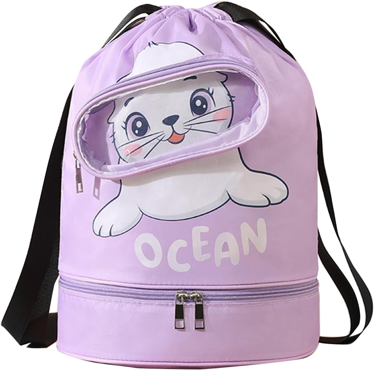 NLAND Sacs de Sport à Cordon Enfant Imperméable Sac de Natationavec Poche Intérieure Sacs à Dos Enfants pour Gym Plage Piscine Voyage