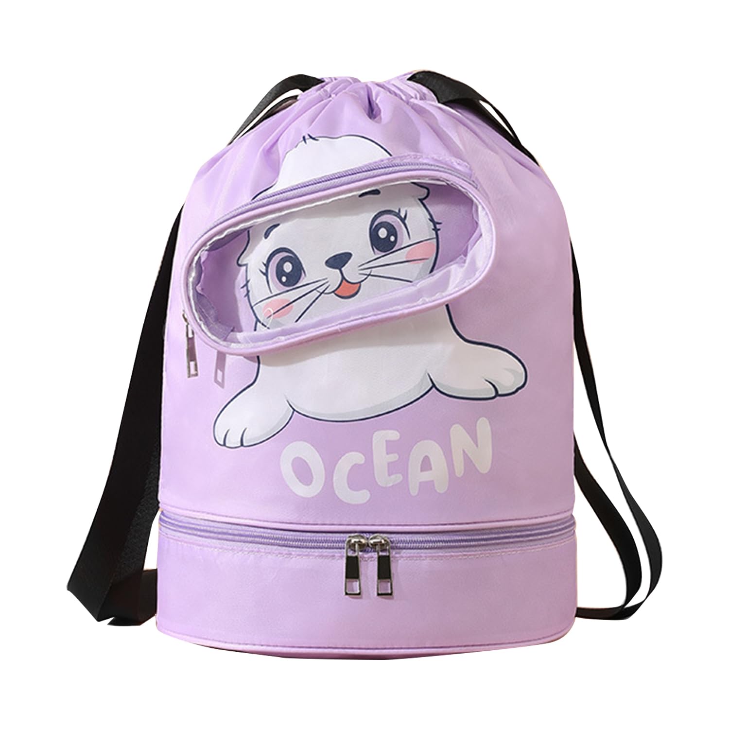 NLAND Mochila con Cordón para Niños Mochila de Cuerdas Impermeable Bolsa de Natación Grande Bolsa de Deporte con Compartimento para Zapatos Saco de Gimnasio