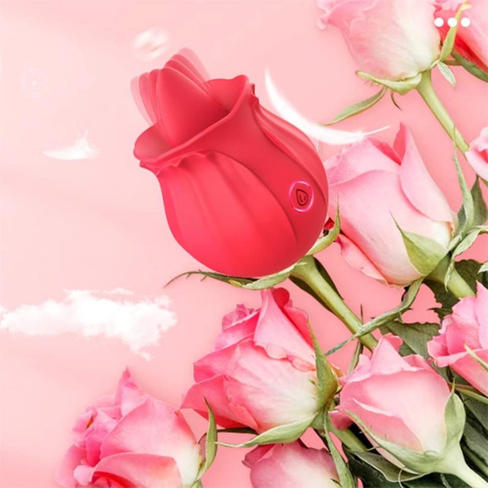 Fiore forma lingua leccando G Spot vibratore capezzolo Clitorale stimolazione uovo vibratori Clit seno massaggiatore giocattoli sessuali per le donne, rosa