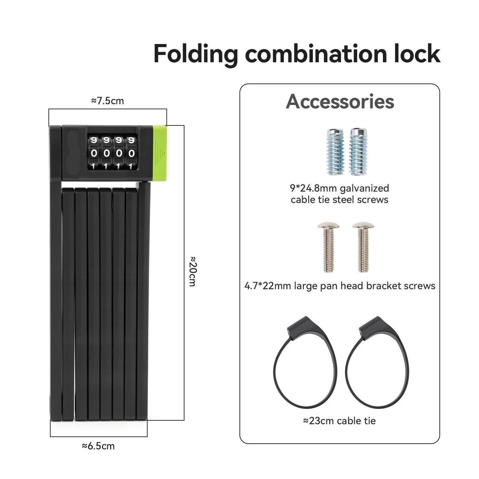 1 candado de combinación for bicicleta plegable.