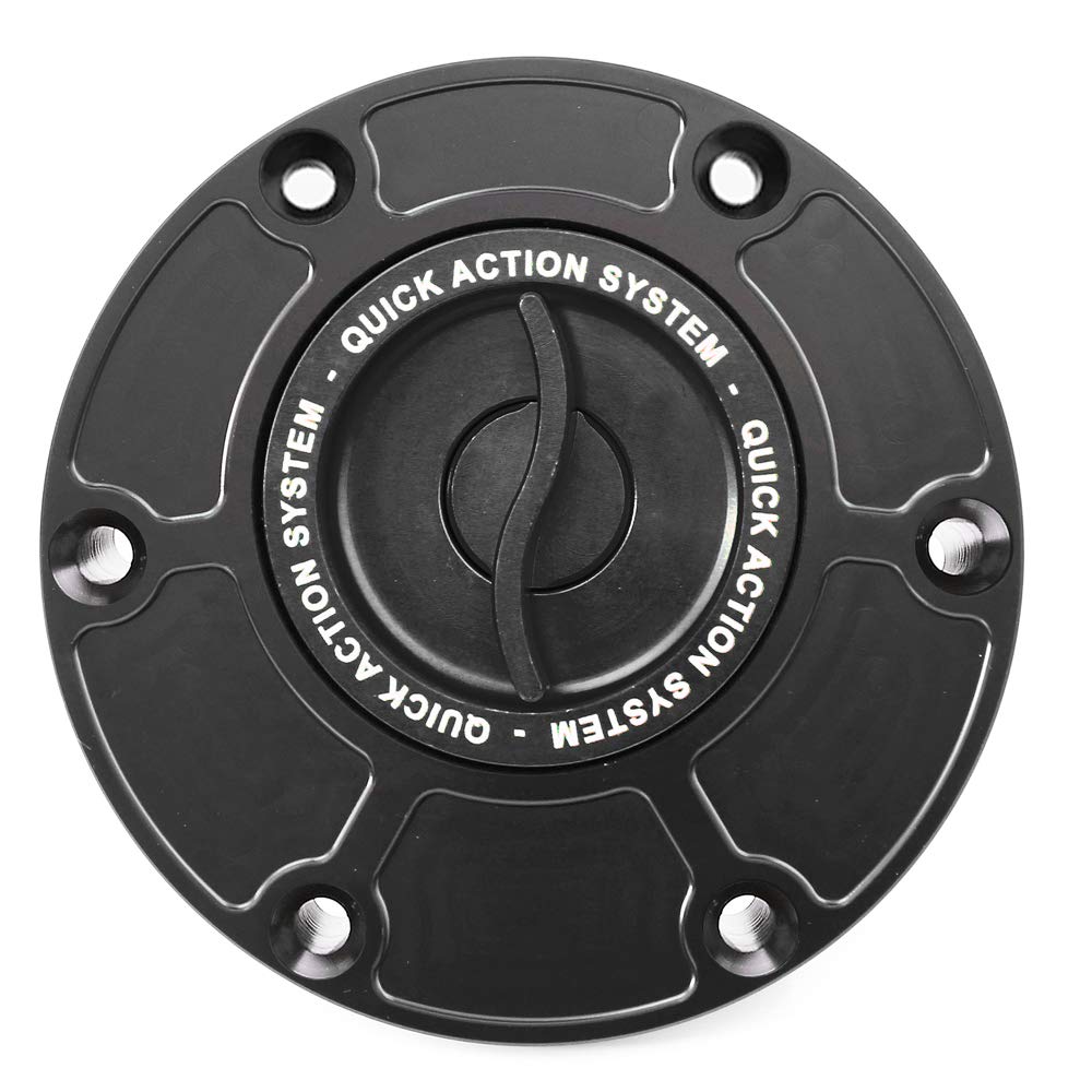 MC MOTOPARTSBlack Quick Lock Fuel Gas Cap Compatible with Daytona 955i 98-06 Speed Triple 1050 05-09 Tiger 1050 800
