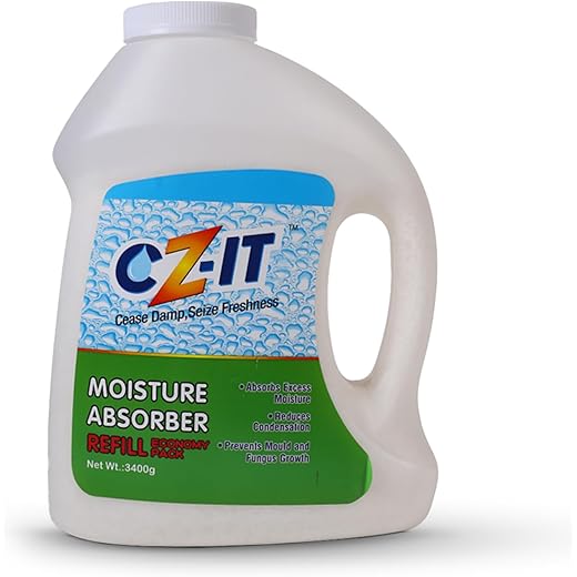 CZ-IT Moisture Absorber Refill Economy Pack, White, 3400 g