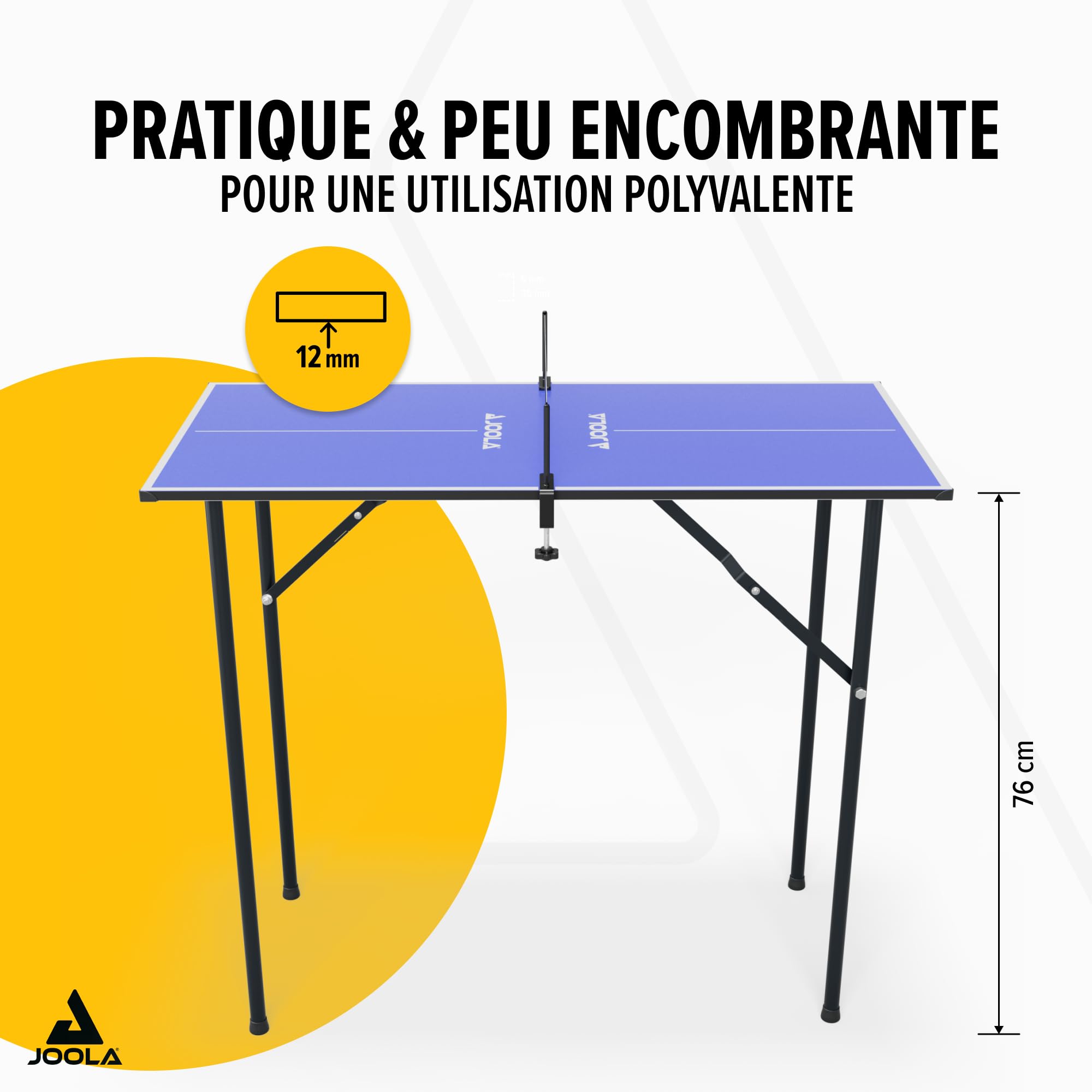 Table De Ping-pong JOOLA Midsize FA-X - Pliable, Format Valise, Avec Filet, Pour Hobby