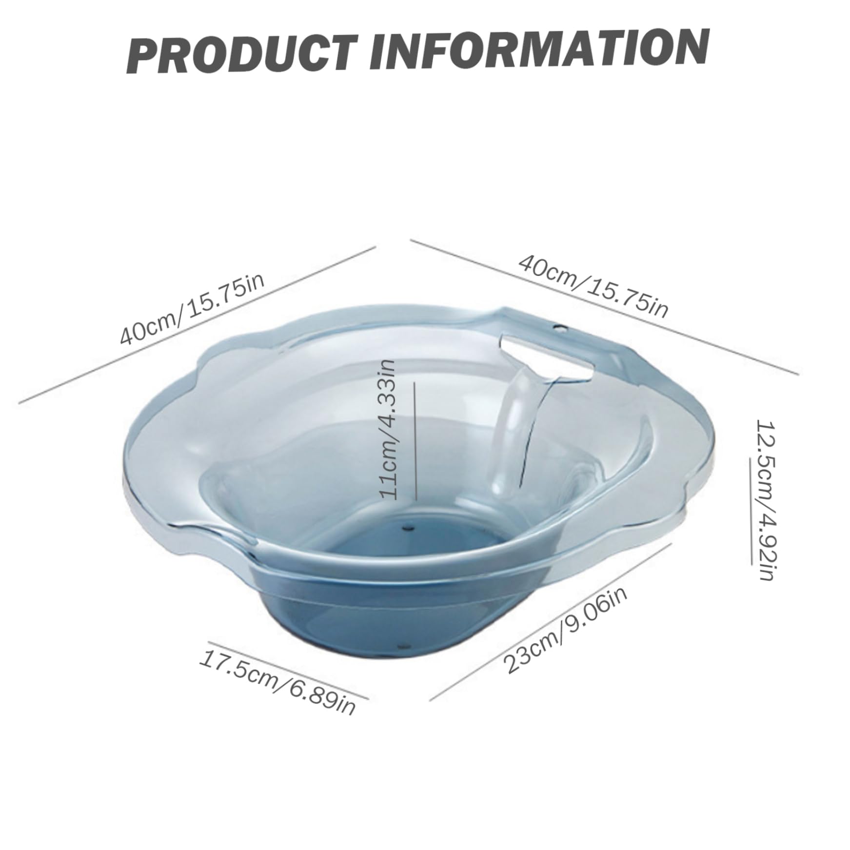 Baño Sitz para el inodoro, 2 piezas de bañera Sitz con más descaro, lavabo del asiento del inodoro para azul posparto, inodoros de inodoro, baño de sits para hemorroides, bañeras de sits con agujeros