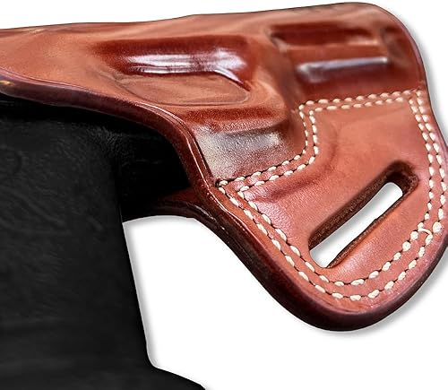 Miniatura 2 de Walther PDP - Funda de piel prémium para panqueques, 0.354 in, 4.5 pulgadas, mano derecha, color marrón #1606#