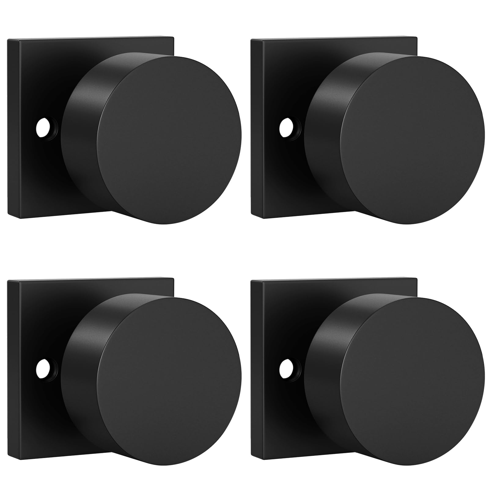 HOSOM Matte Black Door Knobs with Lock & Key -11