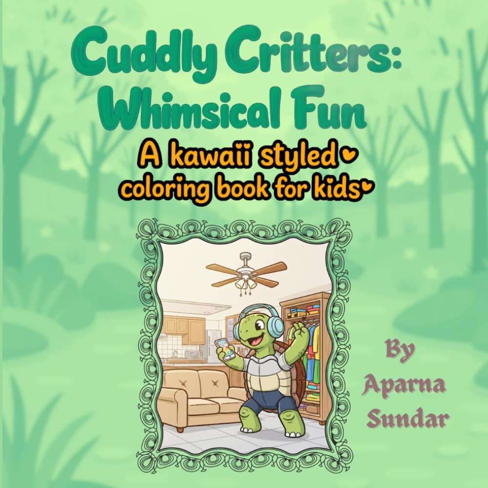 CUDDLY CRITTERS::WHIMSICAL FUN: A kawaai styled coloring book for kids from ages (4-10) years