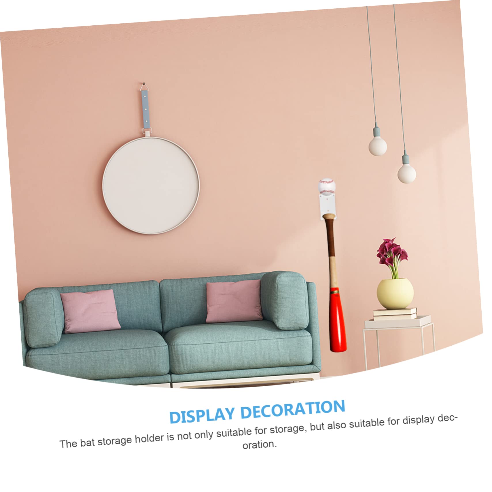 ifundom 1 Set Multi Functional Bat Storage Stand Transparent Bat Support for Wall Display Durable Rack for Sports for Collectible and Autographed