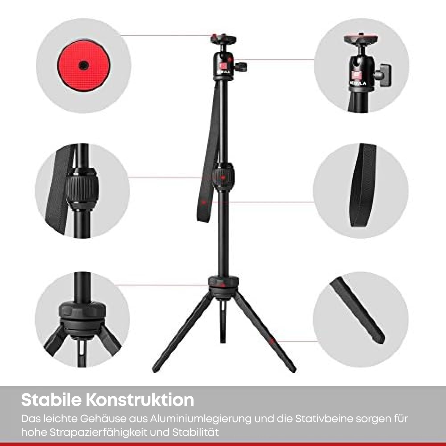 NEBULA Capsule Original Stativ, Verstellbares Dreibein-Stativ für Nebula Capsule und Capsul Max Projektoren, Kompakt, Aluminiumlegierung, Universalhalterung, Flexibler Kugelkopf, Stabiler Halt