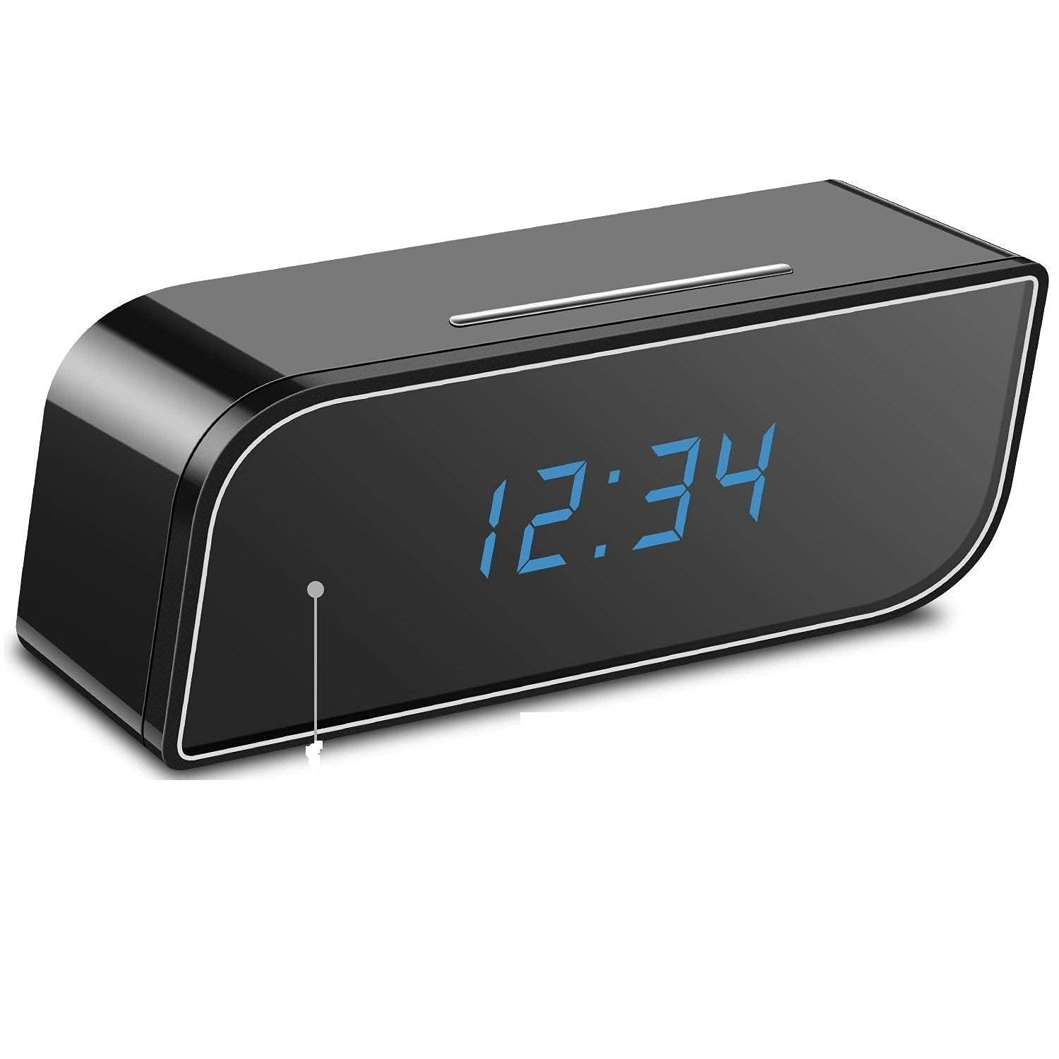 MatLogix 4k WiFi Camera Digital Table Clock Hidden Wireless Indoor HD 1080P Video Audio Recording Night Vision, Watch Live Viewing for Home Security Camera-picture-25