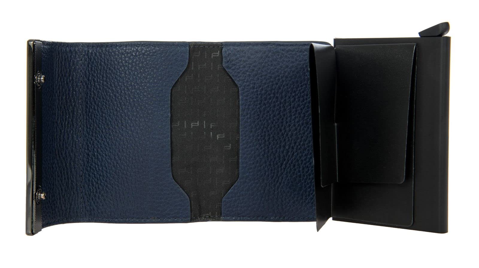 Bric's Porsche Design Secrid Cartera de Cuero Unisex para Hombre y Mujer con Protección RFID y NFC, Desplegable para 4 Tarjetas, Compartimento para Billetes, Tamaño 6,5 x 9,5 x 2 Cm, Azul