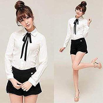 値下げ！ DOLL CHIFFON PUFF BLOUSE WHITE 41nUgQHIFcL.jpg