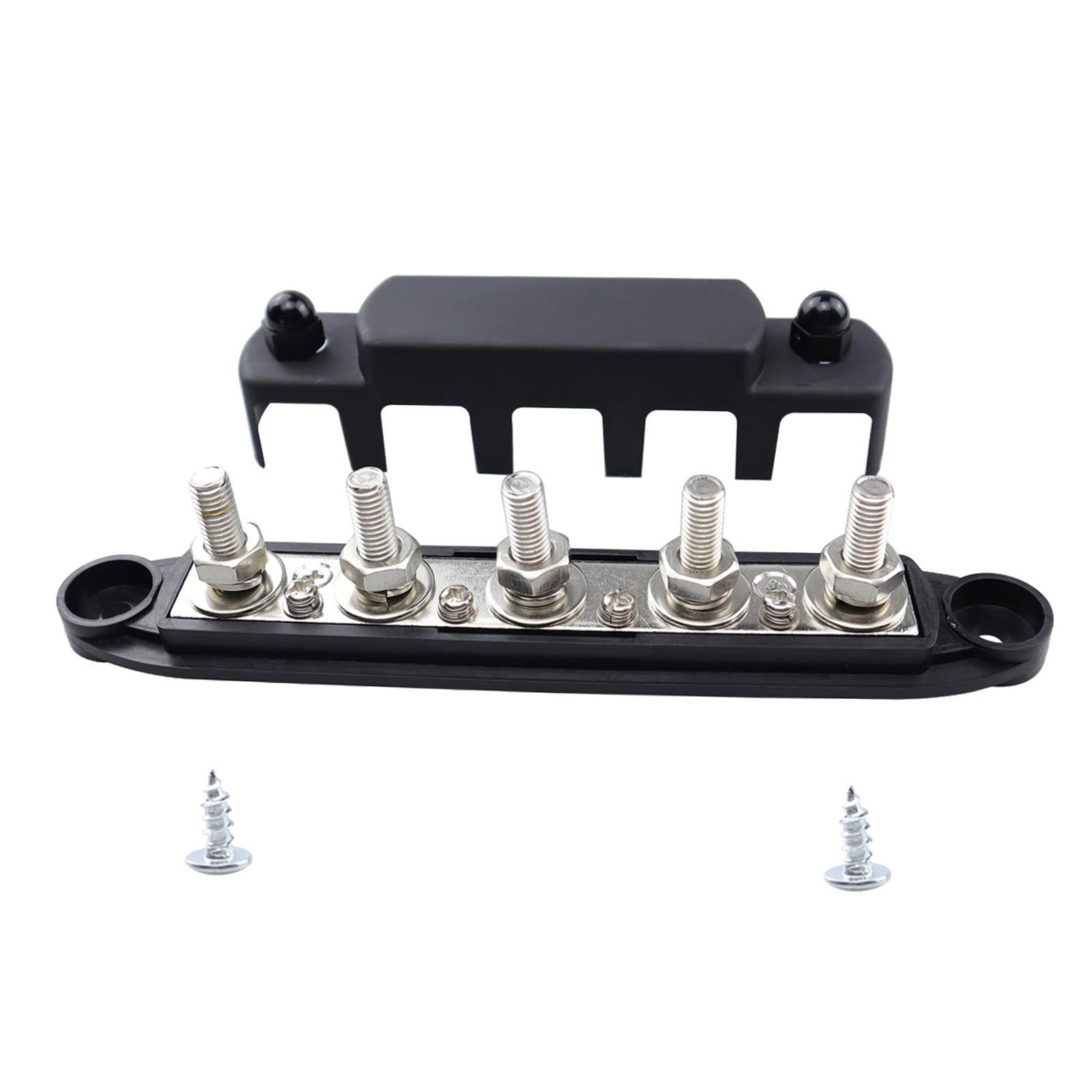 Neaxgeandx Black, M10 Generic Power Distribution Block 48V 300A Bus Bar For Marine Trailer Rv Black M10