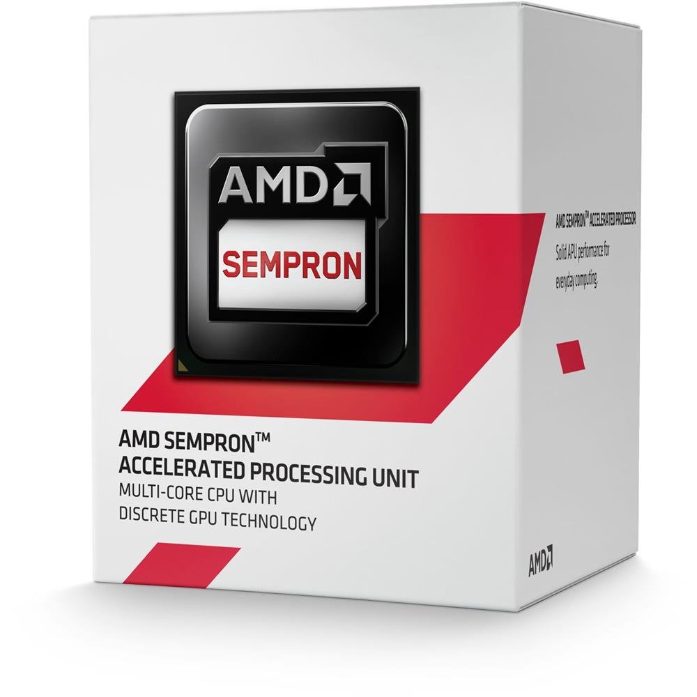 AMD APU Sempron 2650 Dual Core Processor, Socket AM1, 1.45GHz, 1MB, 25W, Radeon HD 8240, SD2650JAHMBOX, Advanced Vector Extensions, Virtualization Technology