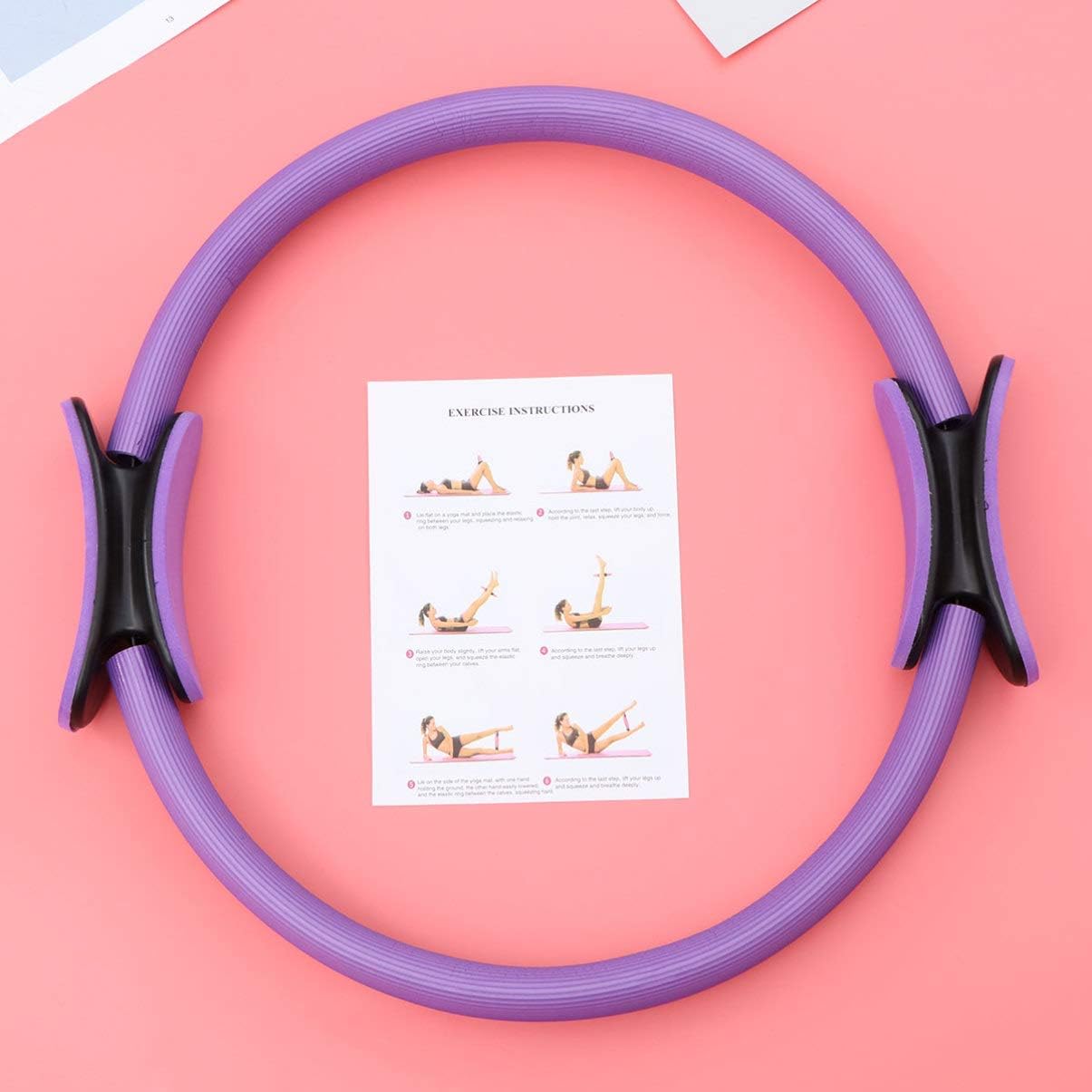 BESPORTBLE Yoga Ring - Portable Eva Pilates Circle for Women Fitness Workout Equipment Balance Assistant for Stretching and Flexibility 14 96 Inch