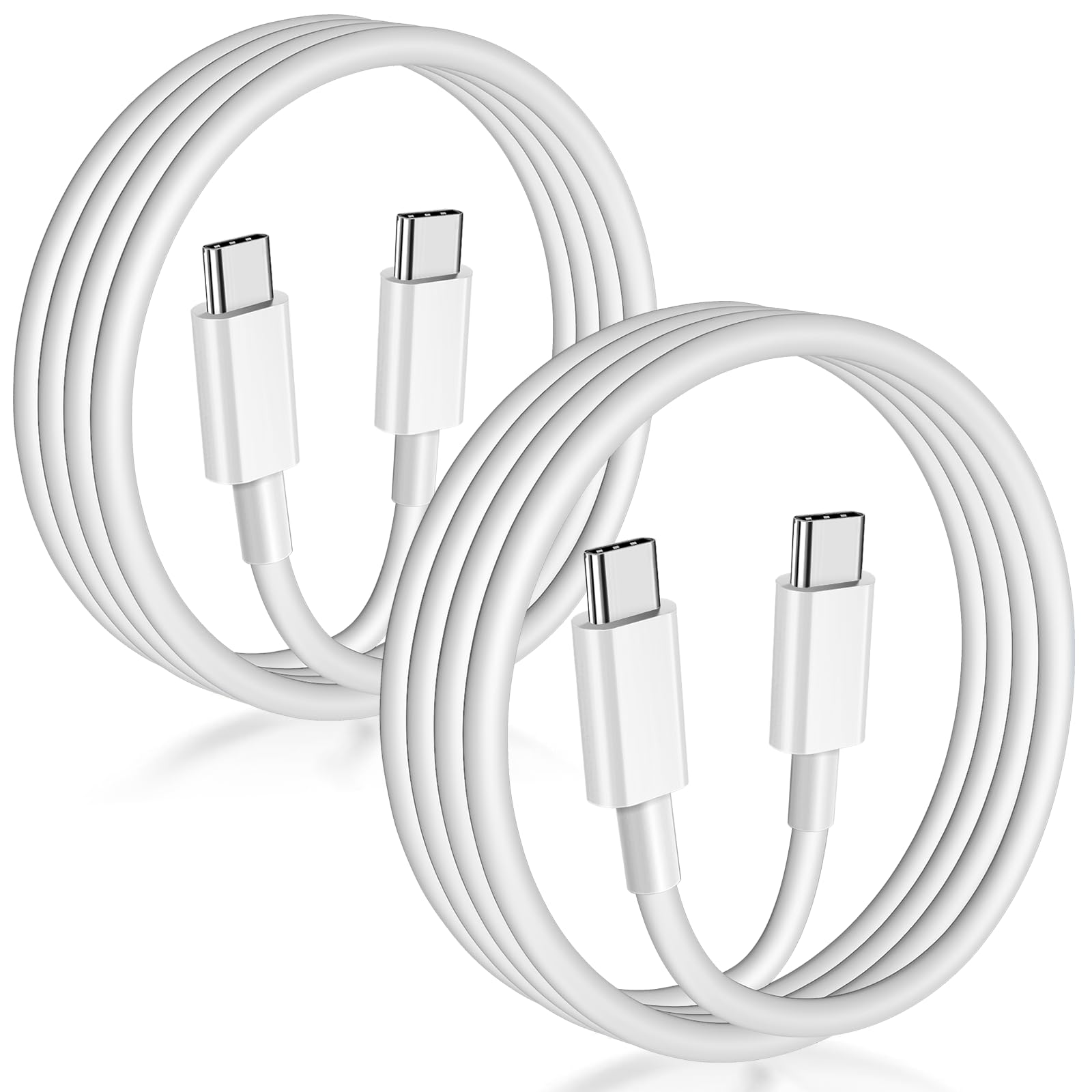 USB C to USB C Cable 6FT 2Pack Type-C 60W Woven Fast Charging Cord Long for iPhone 17