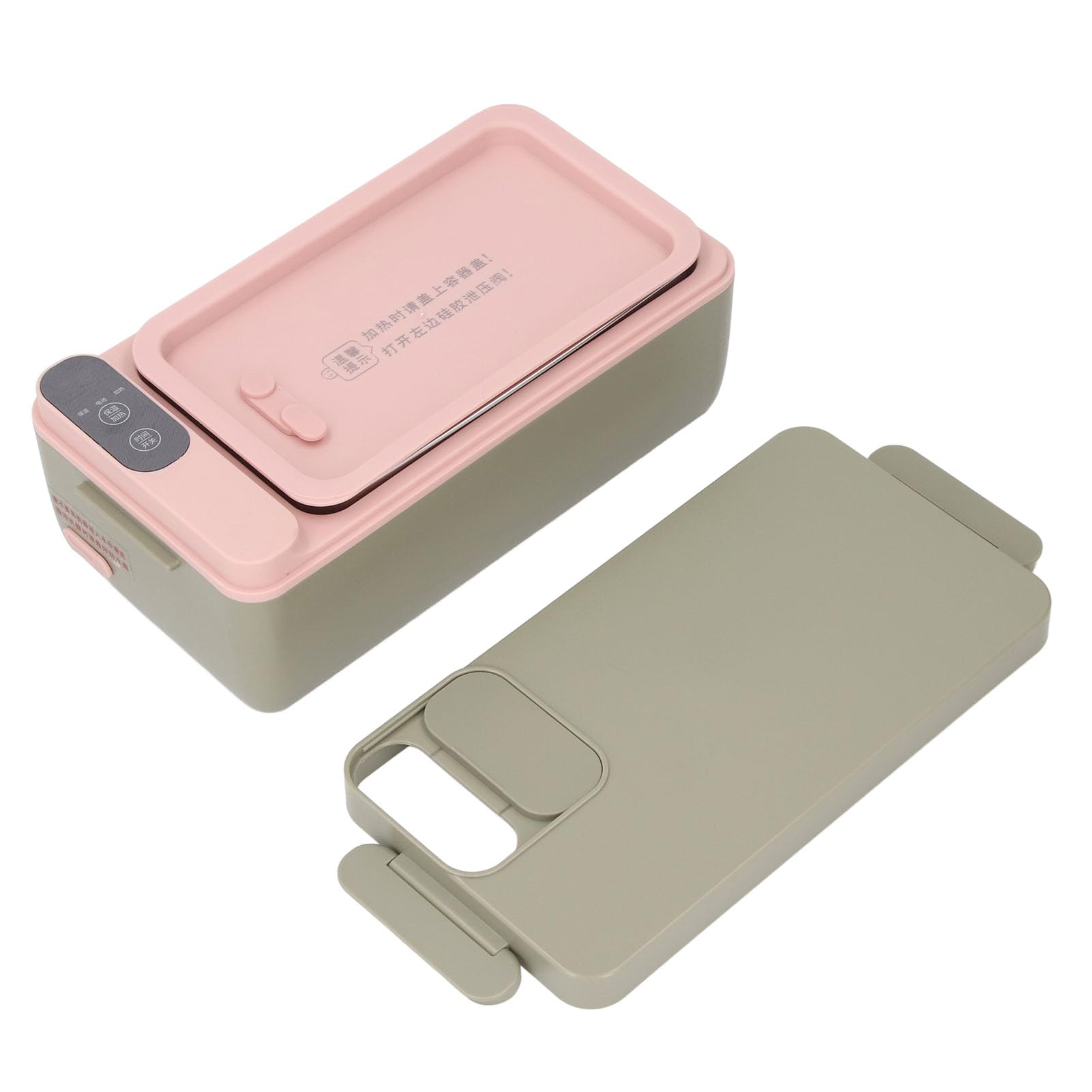 Fiambrera Eléctrica Inalámbrica Recargable por USB de 12000 MAh, Calentador de Alimentos Autocalentable, Contenedor de Acero Inoxidable 304 con Cierres Dobles, Ideal para Trabajo y Viajes