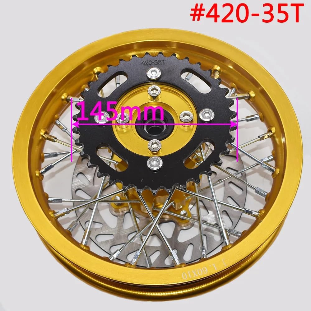 Cerchioni CNC Hub 1.60-10 Cerchio anteriore e posteriore da 10 pollici per motociclette fuoristrada di piccole dimensioni Cerchioni per moto