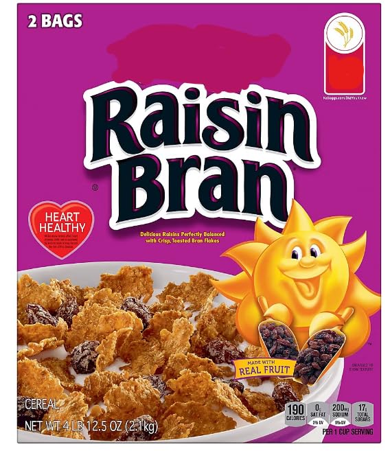 Raisin Bran Breakfast Cereal, Family Size Value Pack, 2 Count