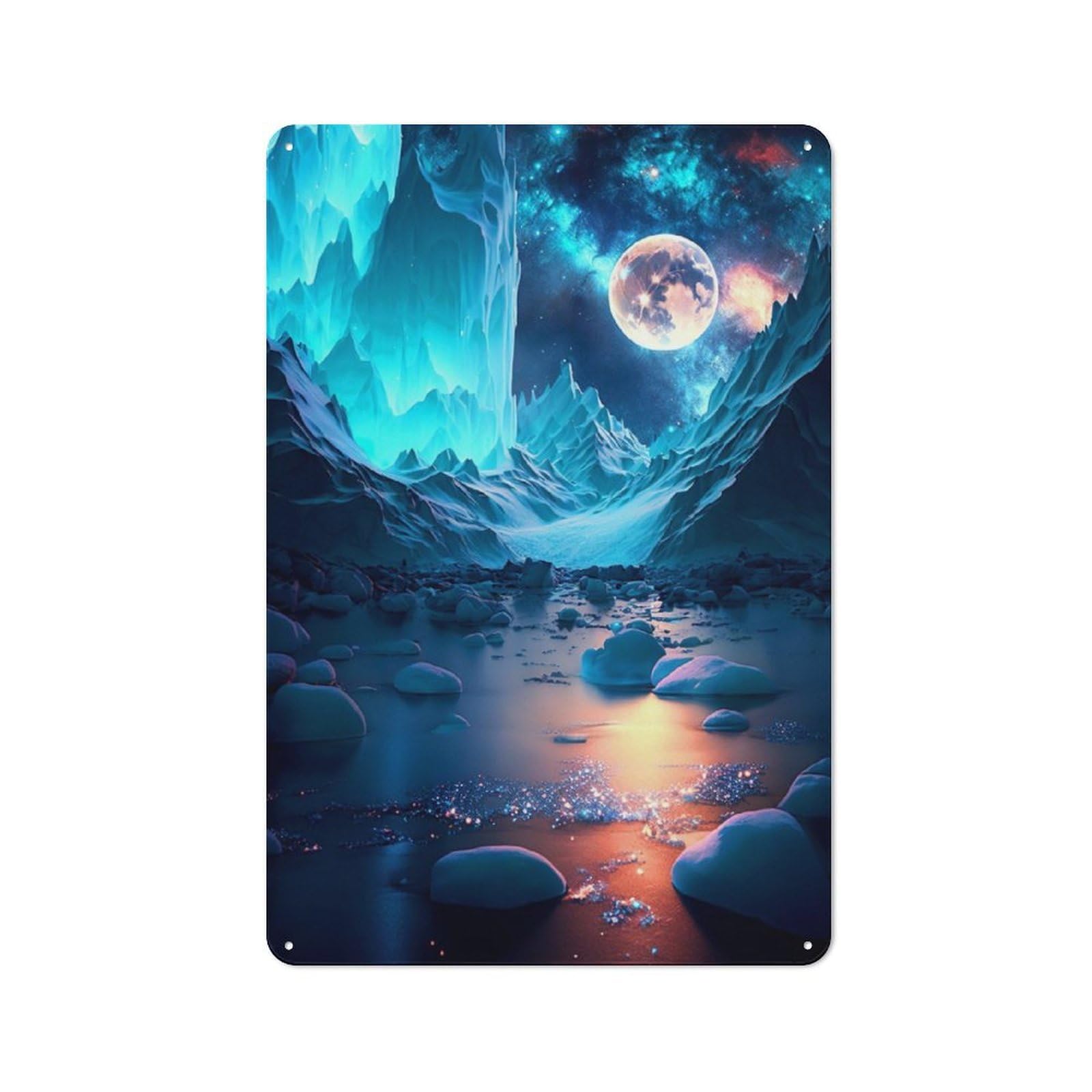Junmoney Ice Cold Antarctica Retro Tin Wall Plaque 30X20cm For Studio Or Craft Room, Winter Wall Decor For Creative-Space Collectors