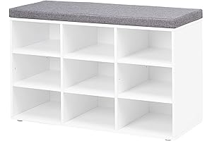 DINZI LVJ Shoe Storage Bench: Ultimate Entryway Organizer