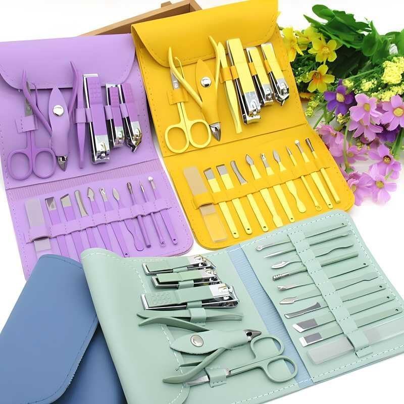DAMDI 16-in-1 Manicure Kit | Professional Nail Care Set with Stainless Steel Tools |Portable Grooming & Nail Maintenance Kit 1