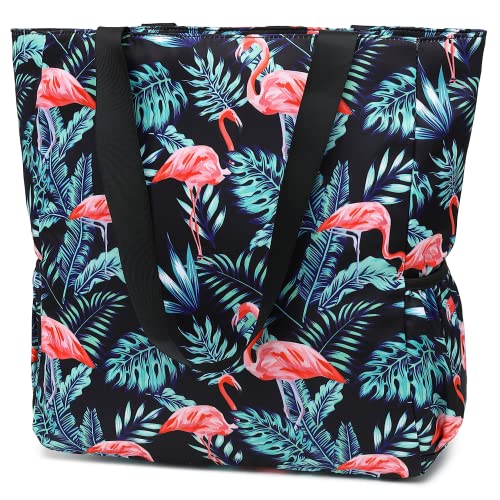 Image of Leaper Travel Tote Bag Wear-Resistant Portable and Foldable Handbags Shoulder Bag for Gym, Beach, Travel and Daily Use