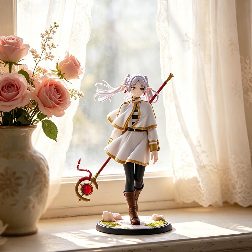 Zhongkaihua Frieren Fern Figura Frieren Anime Action Figure Battle Form Model Position Debout Statue Ornement de Table Cadeaux