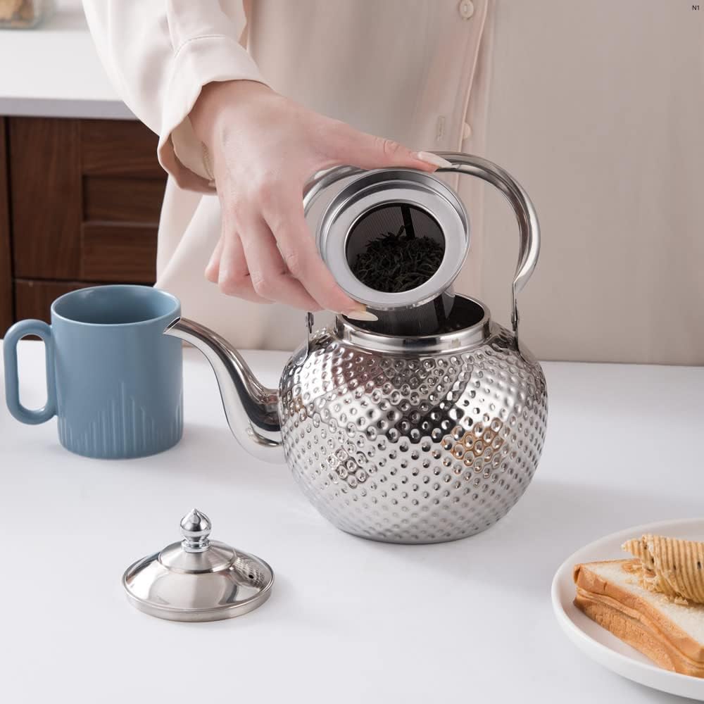 Oliera Salvagoccia Teiera Acciaio Inox SANQIAHOME 570ml - Argento - copertina