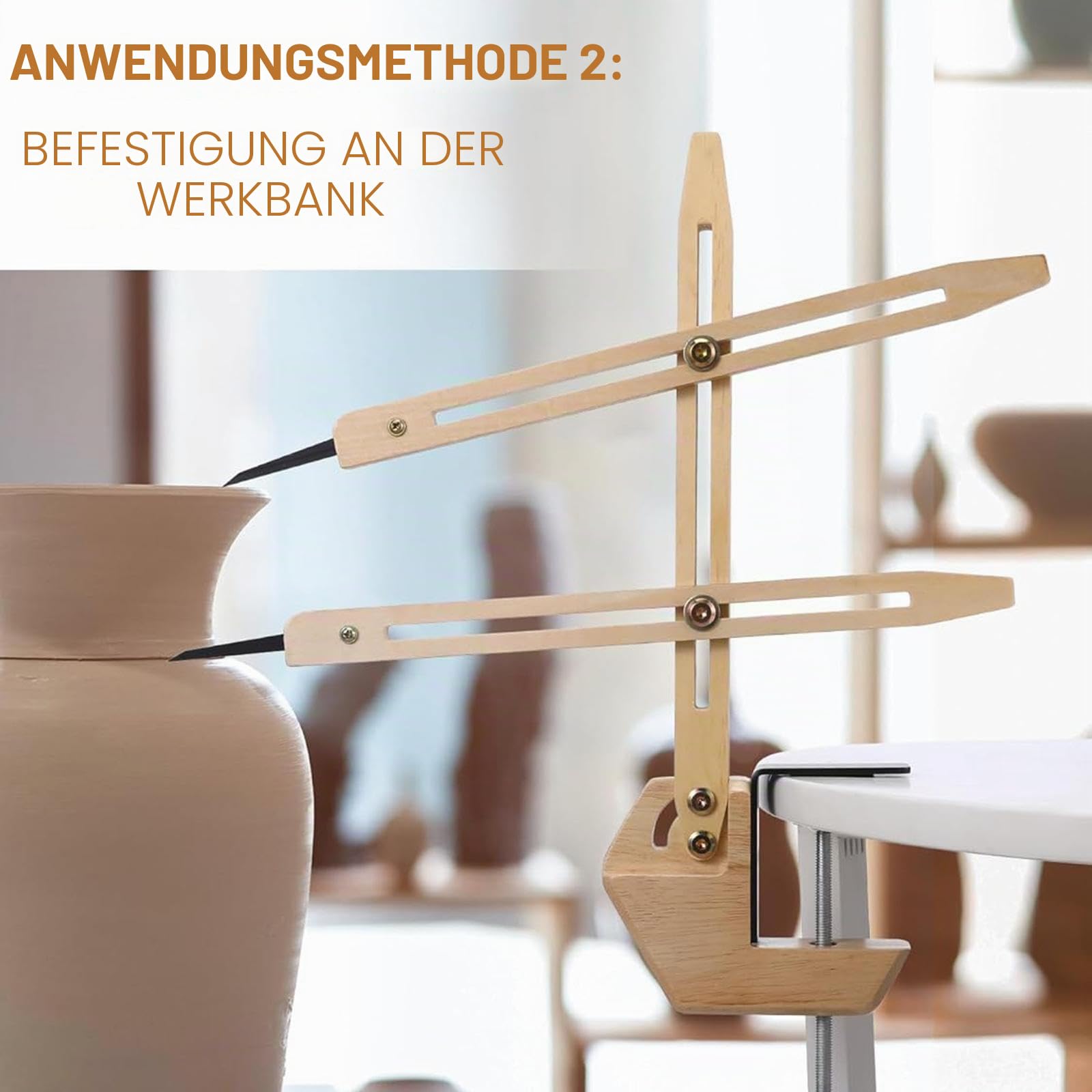 Pottery Throwing Gauge Holz Töpferwerkzeug Messlehre Modellierhilfe für Gleichmäßige Höhe Und Komfortables Arbeiten für Bastelraum