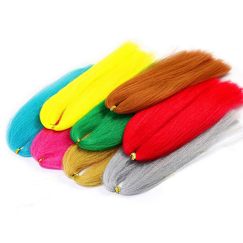Fly Tying EP Silky Fiber 6 Bright Colors Fly Fishing Synthetic Silk Fiber Minnow Baitfish Body Fly Tying Materials