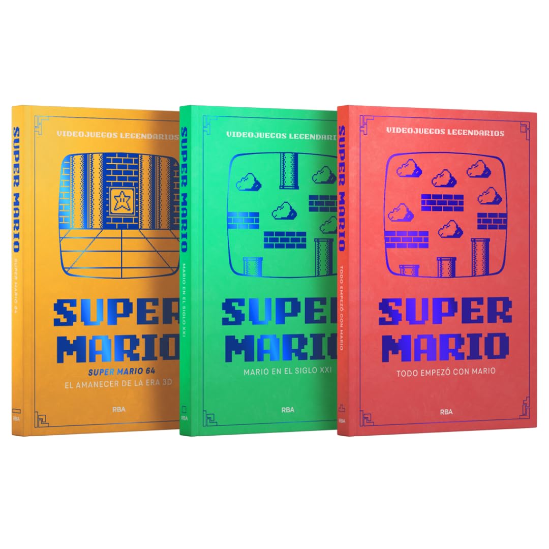 Videojuegos Legendarios Pack I: Mario. Contiene 3 libros: Todo empezó con Mario, Mario en el siglo XXI, El amanecer de la era 3D