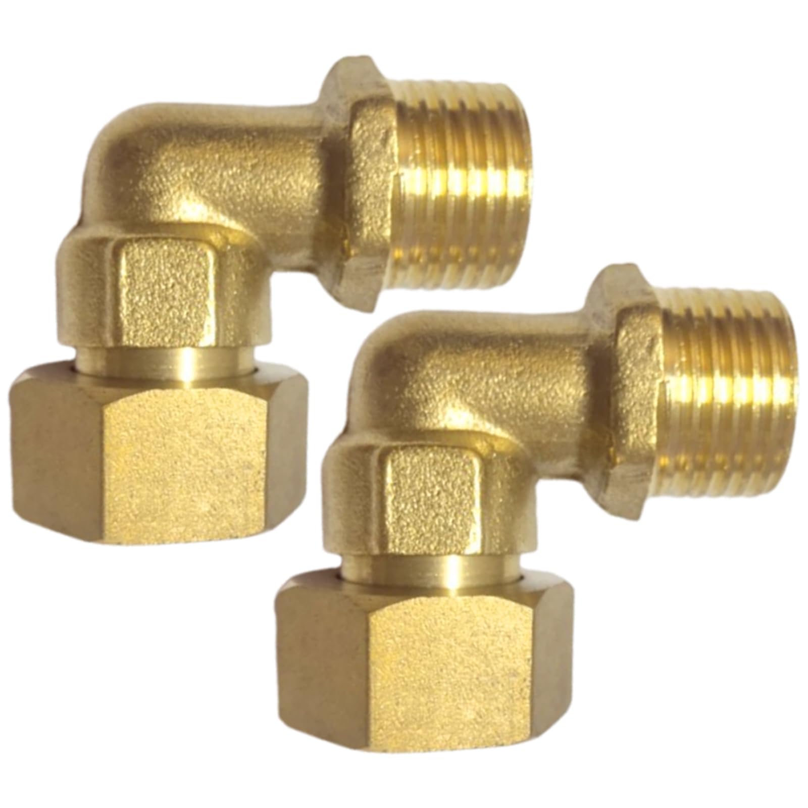 Kalttoy Multicolor 2Pcs Brass 1 / 2Inch Water Pipe Elbow 90 Degree Joint With Erosion Resistance Pipe Fitting For Household Plumbing Adjustable Brass Elbow
