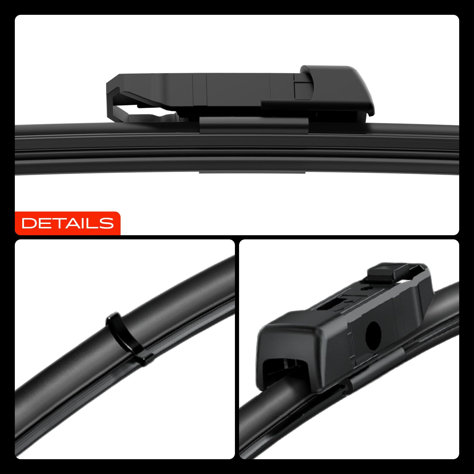 Frankberg 2 escobillas limpiaparabrisas delanteras de 630 mm/500 mm | Incluye indicador de desgaste und Paño de limpieza, 630 mm/500 mm, Al frente; Compatible con: Q5 Sportback FYT