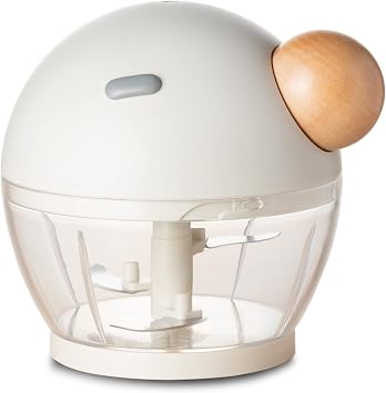 HUTCH Manual Portable Food Processor Blender with Sharp Stainless Steel Blade - BPA Free - Multifunction Food Chopper Blender for Vegetable, Onion, Tomato, Garlic, Salad, Meat Shredder - 500ml