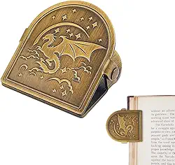CRASPIRE Clipe de metal vintage dragão diário cilps metal bronze antigo decorativo página fichário grampo retro suporte de arquivo marcador de página para notebook TN viajantes arte diário leitura