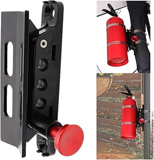 Vehicle Universal Quick Release Roll Bar Fire Extinguisher Mount Holder Compatible with for Jeep Wrangler Gladiator Bronco UTV Polaris RZR Can Am ATV,Adjustable, Aluminum
