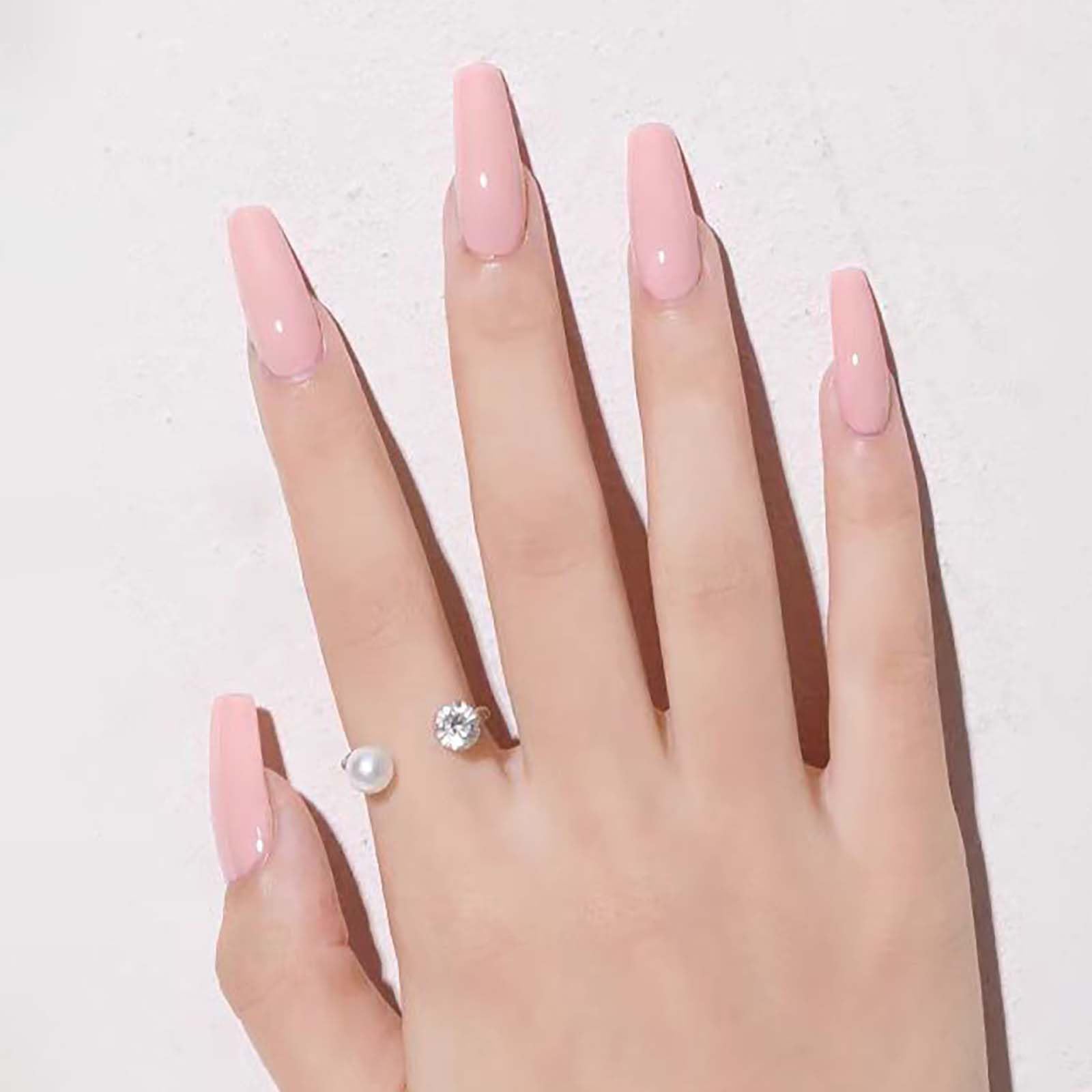 6 Shades of Nude Acrylic Powder Set for False Nail Extension & Carving - Crystal, Pink, Orange Tones - No Lamp Needed Acrylic Nail Kit - Image 4