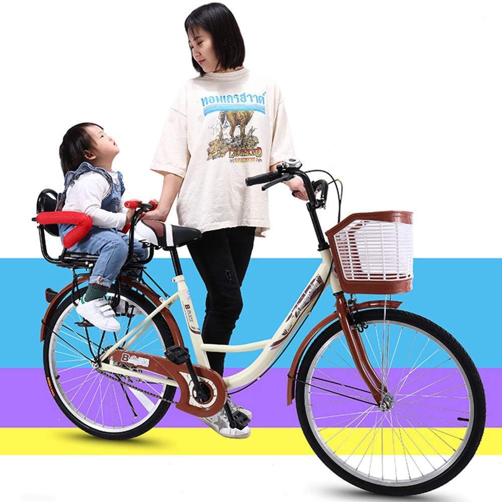 Wing Enterprises Bicycle Child Seat Rear Mount, Removable Bike Back Seat for Kids, Baby Carrier Seat with Non-Slip Armrests and Pedals, Padded Seat Belt for 2-6 Year Old Child Seat