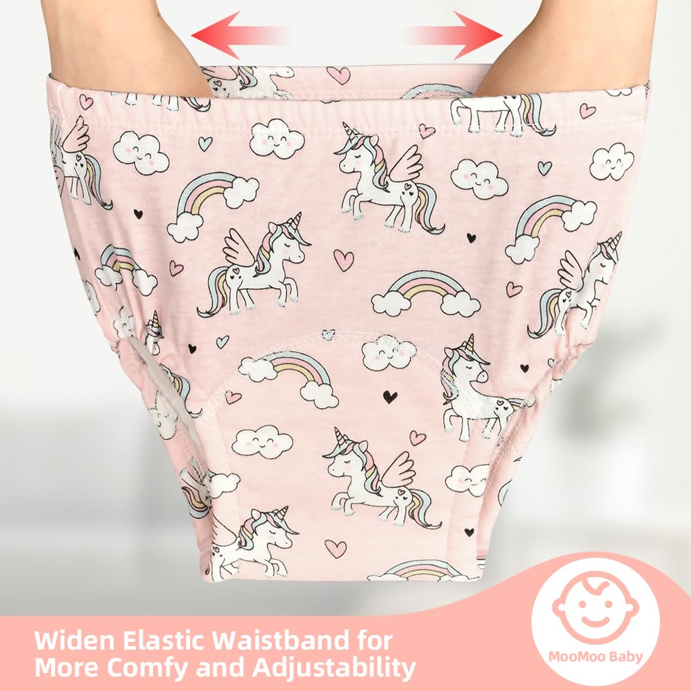 Aolso Potty Training Pants - 10Pcs Reusable Baby Toddler Underwear With Patterns for Boys - Cotton Washable Toilet Training Pants (Girl-110) — view 7