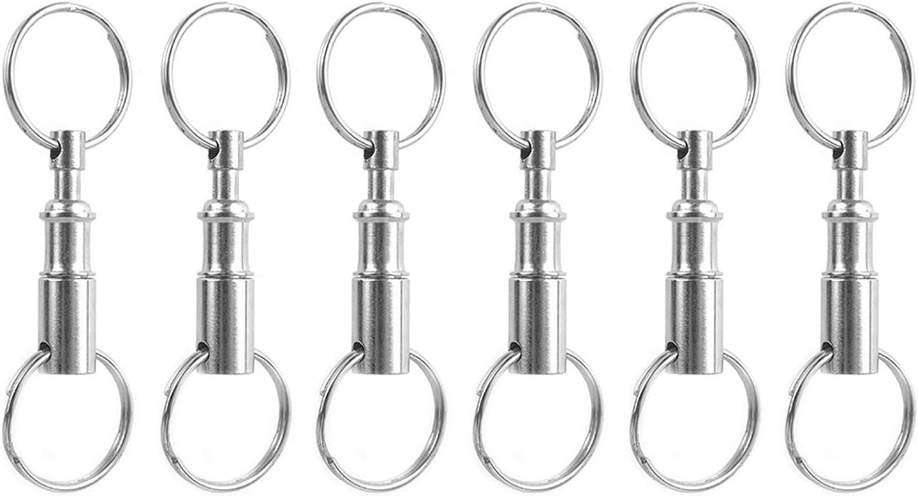 UOOOM 6 pcs Detachable Keychain Key Chain Quick Release