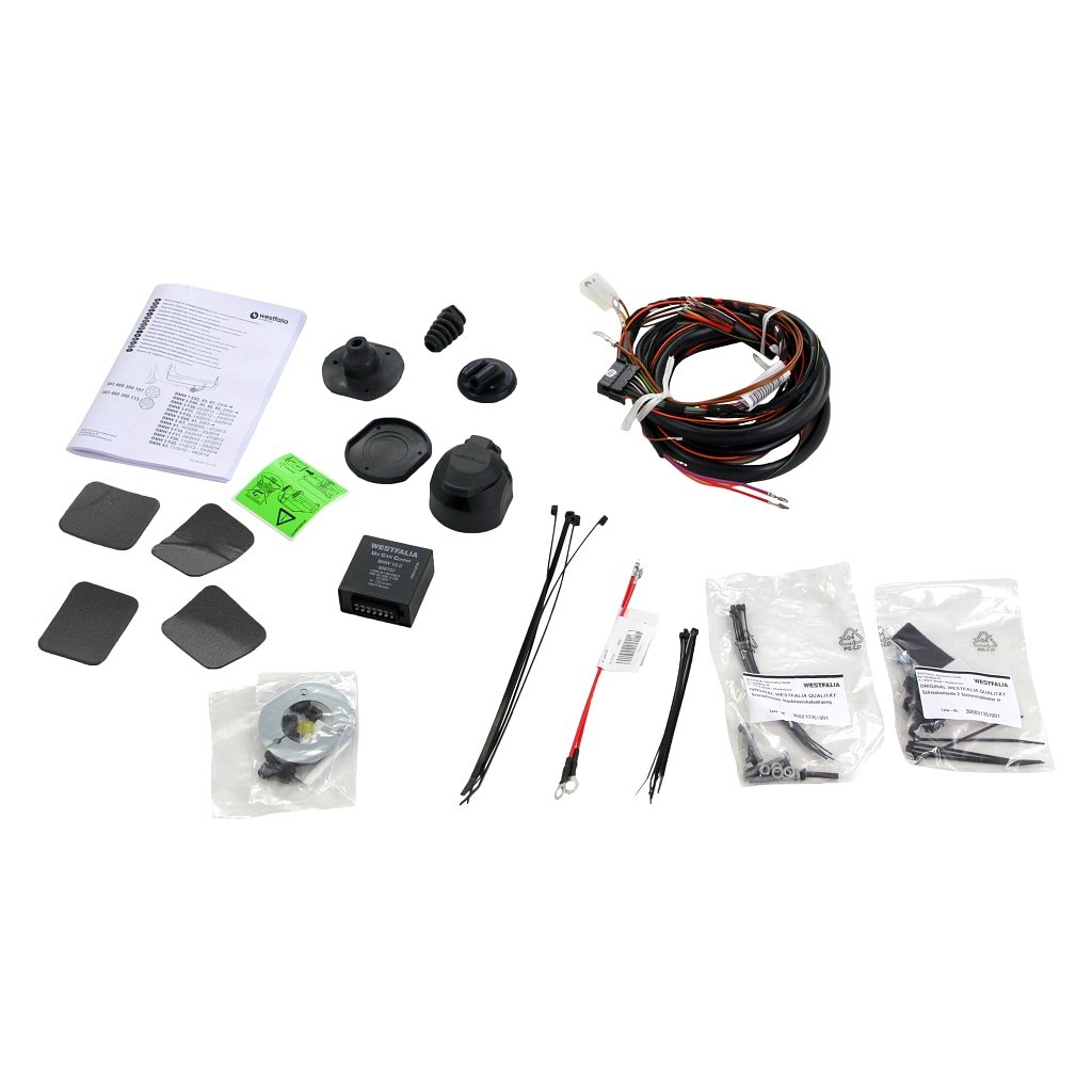 Wetsfaliak 303331900113 Gancio Traino Per Rimorchio - Asta Sferica Fissa Con Kit Elettrico 13 Poli - 2